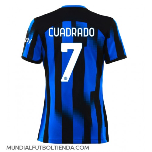 Camiseta Inter Milan Juan Cuadrado #7 Primera Equipación Replica 2023-24 para mujer mangas cortas
